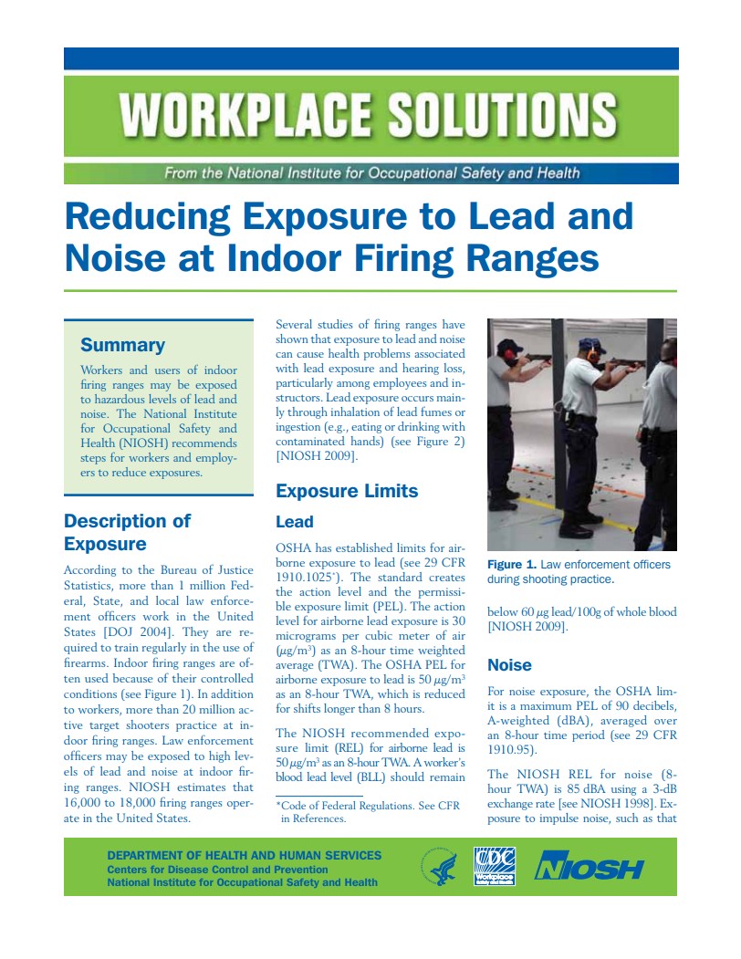 Reducing Exposure to Lead and Noise at Indoor Firing Ranges