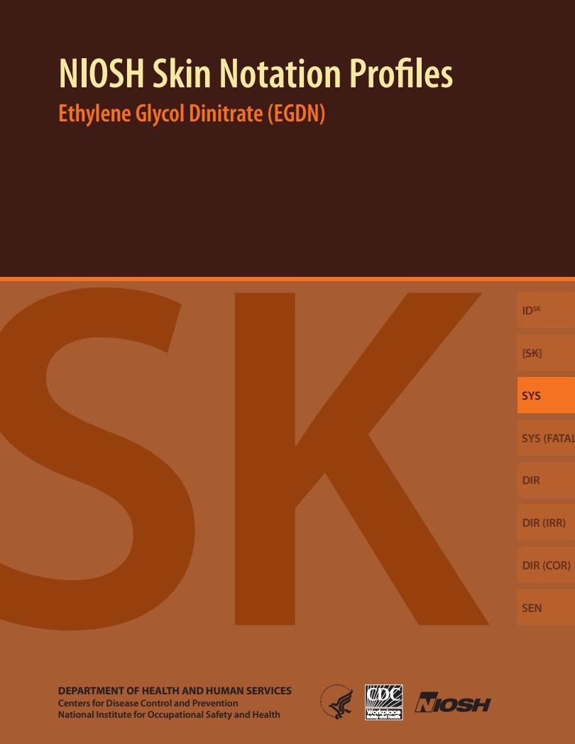 NIOSH Skin Notation Profiles: Ethylene Glycol Dinitrate (EGDN)