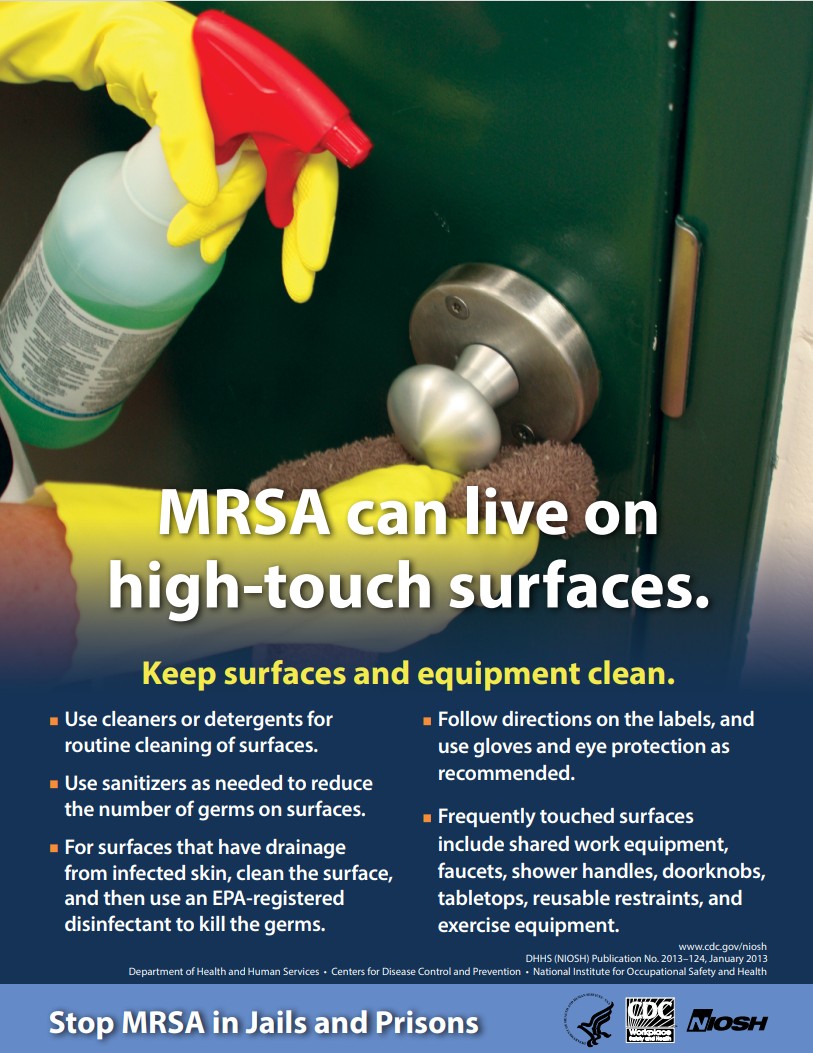 MRSA Can Live on High-Touch Surfaces (Correctional Facilities)