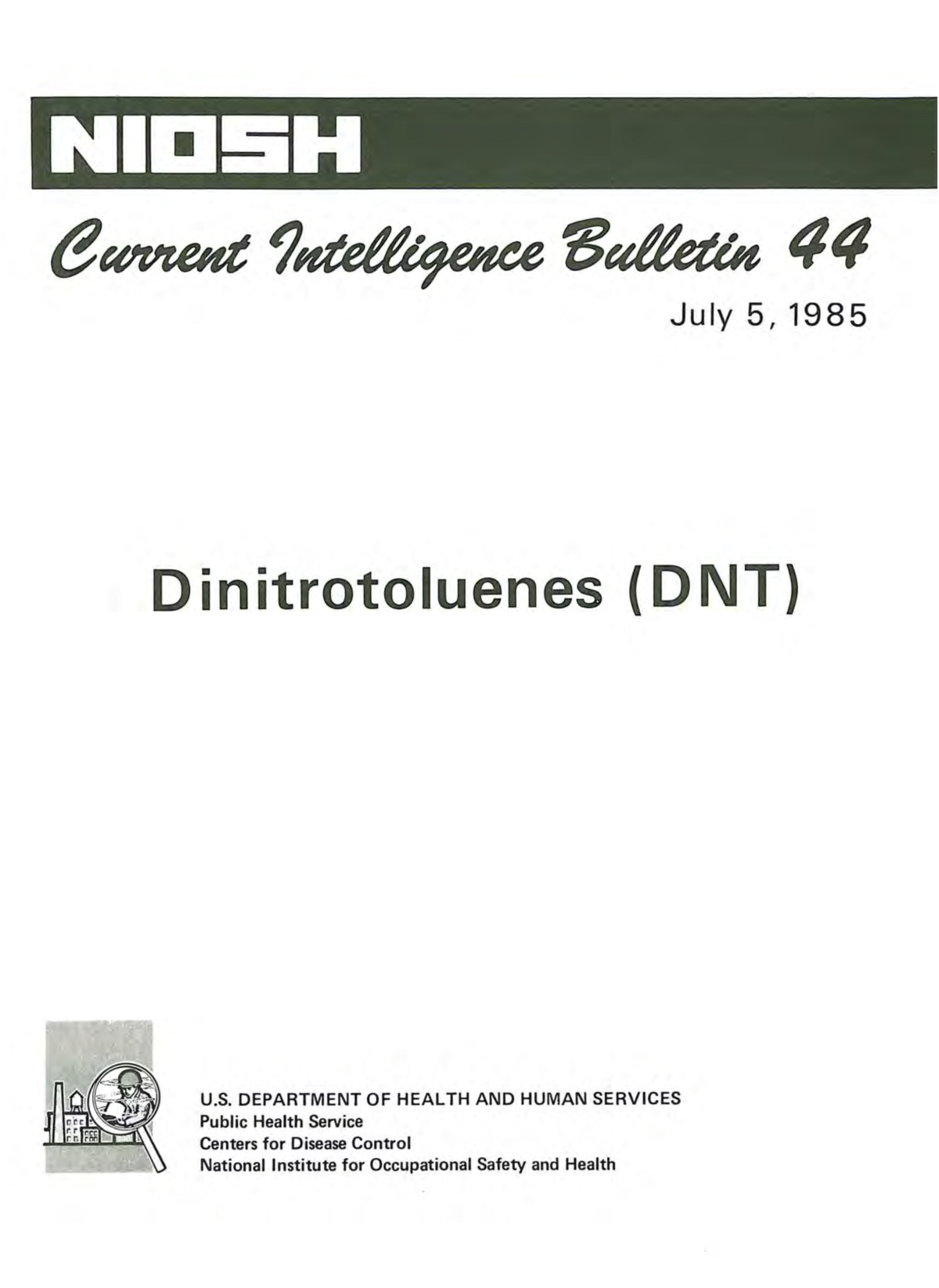 Current Intelligence Bulletin 44: Dinitrotoluenes (DNT)