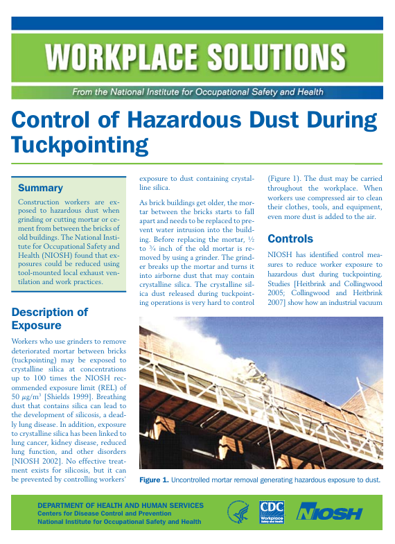 Control of Hazardous Dust During Tuckpointing