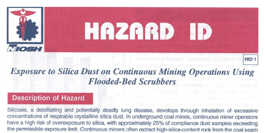 Exposure to Silica Dust on Continuous Mining Operations Using Flooded-Bed Scrubbers