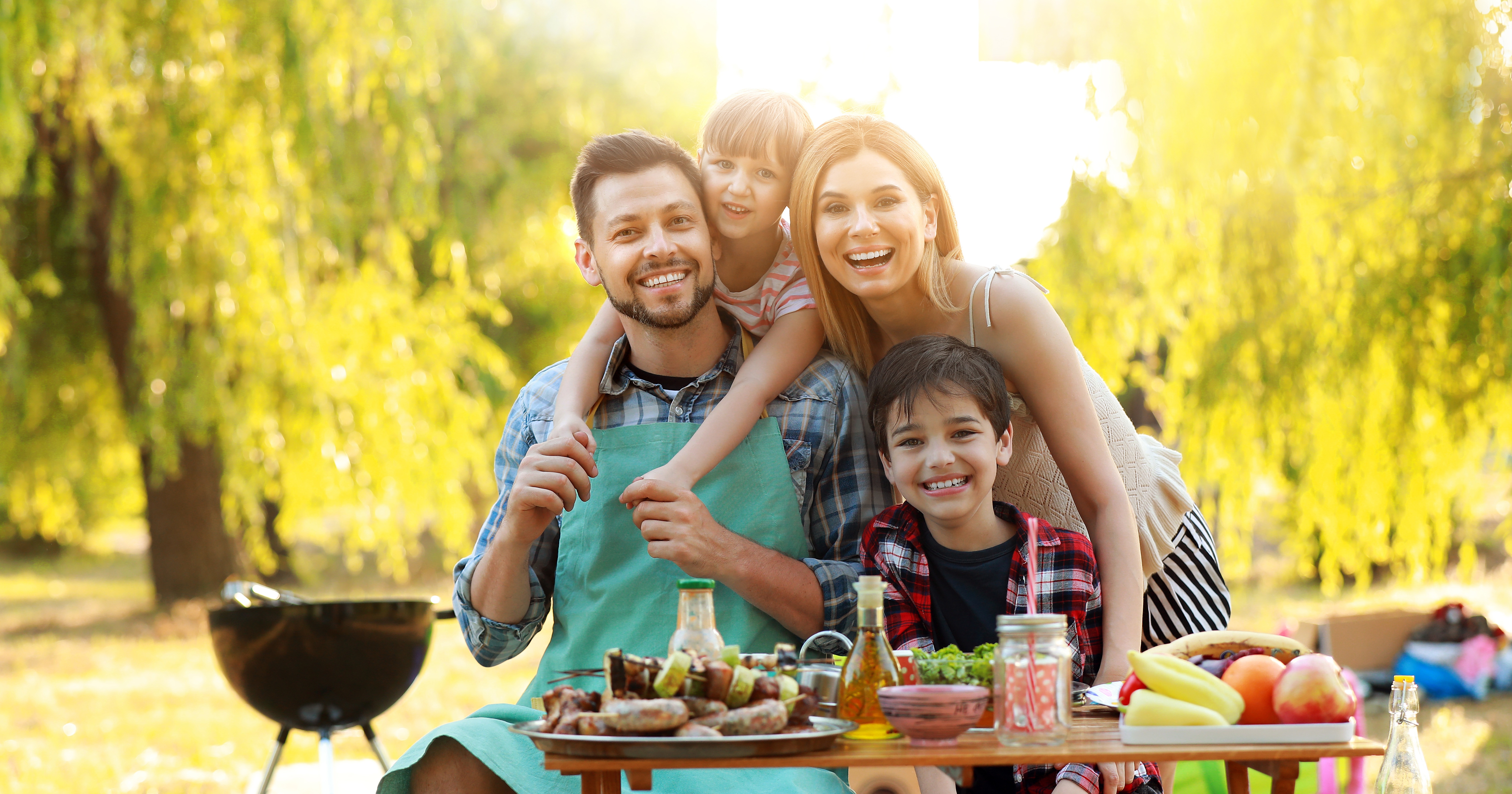 Family enjoying a picnic