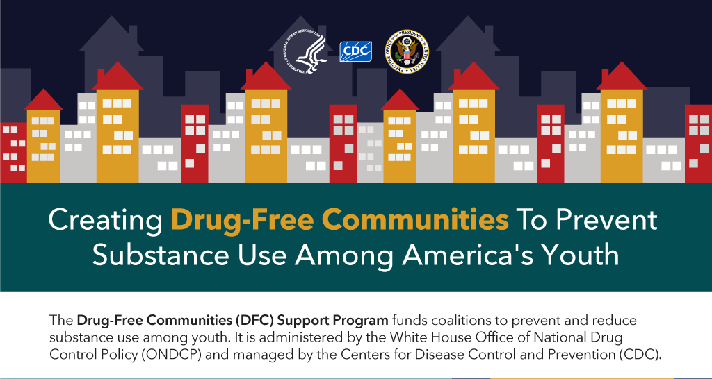 Skyline with text about DFC Support Program