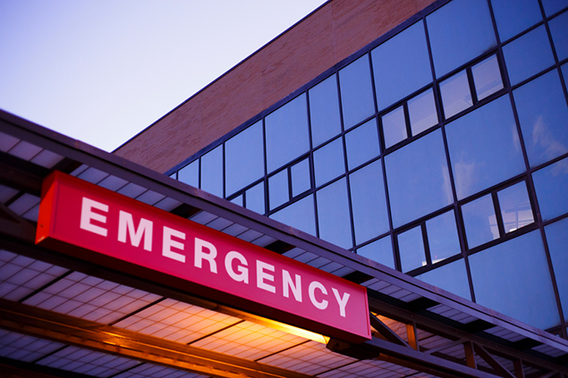 Emergency department sign