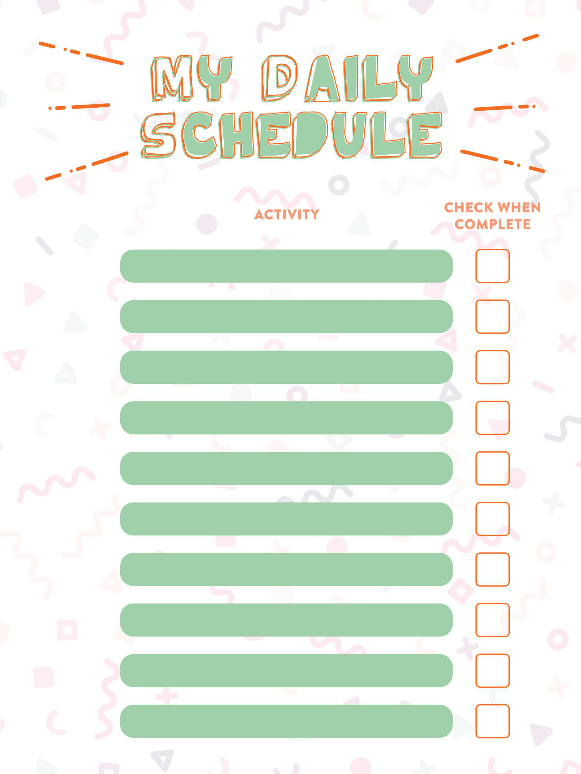 My Daily Schedule