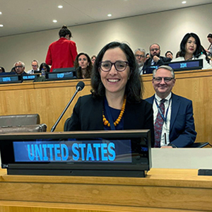 Andi Fristedt, CDC Deputy Director/Chief Strategy Officer, and Dr. Dan Jernigan siting on panel.