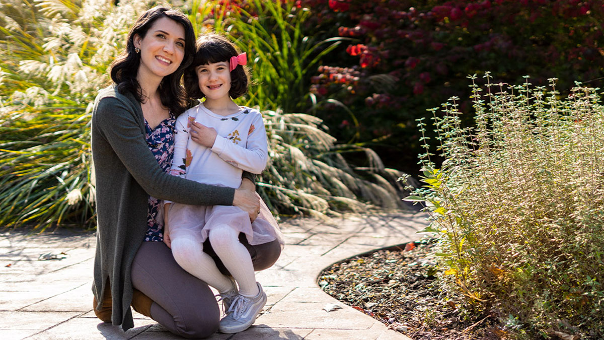 Christina Fuhrman with her daughter