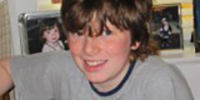 Rory Staunton. 12 year old white male wearing gray shirt.