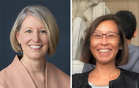 Headshots of Dr. Lisa Maragakis (left) and Dr. Deborah Yokoe (right).