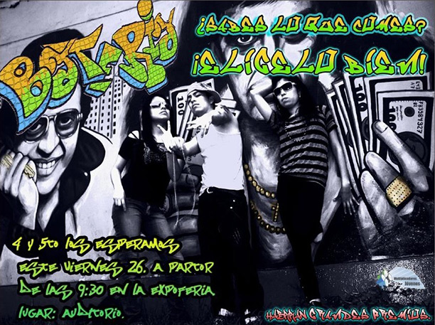 Poster produced by Multiplicadores J&oacute;venes as part of a school-based communications campaign.