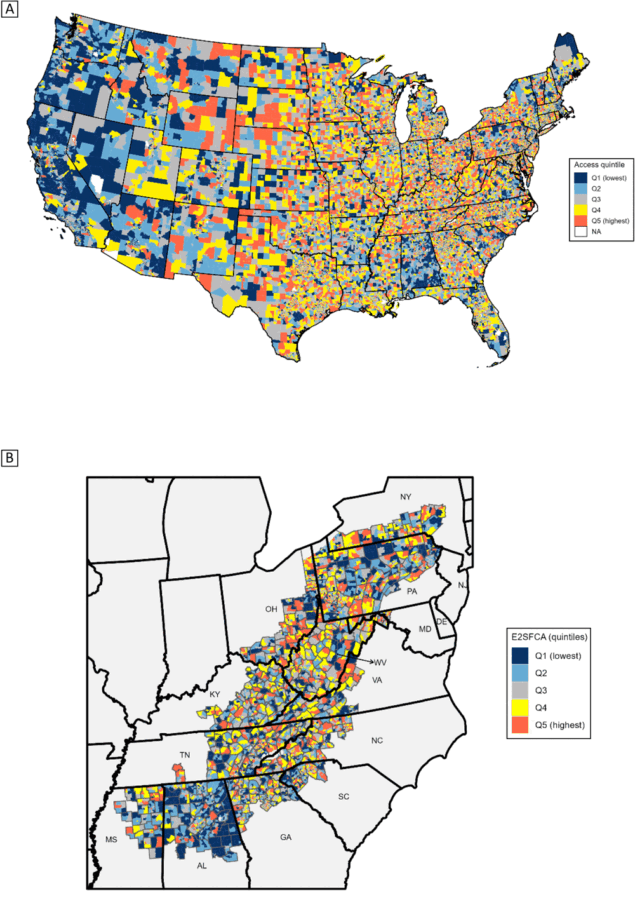 Rural–Urban and Appalachian Disparities in Geographic Access to Colonoscopy and Screening Prevalence Across the Contiguous US