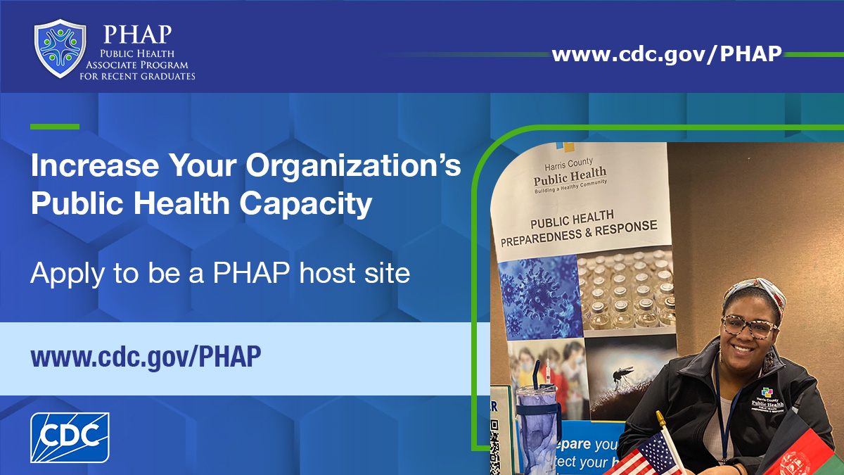 PHAP associate promotion graphic for Facebook and X, formerly Twitter