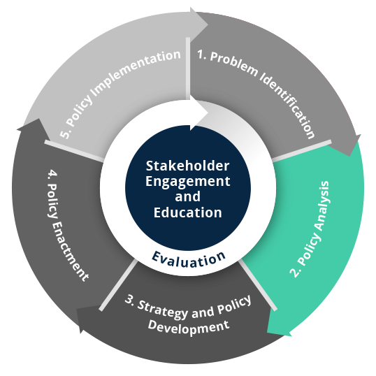 analysis wheel Image of CDC policy process wheel