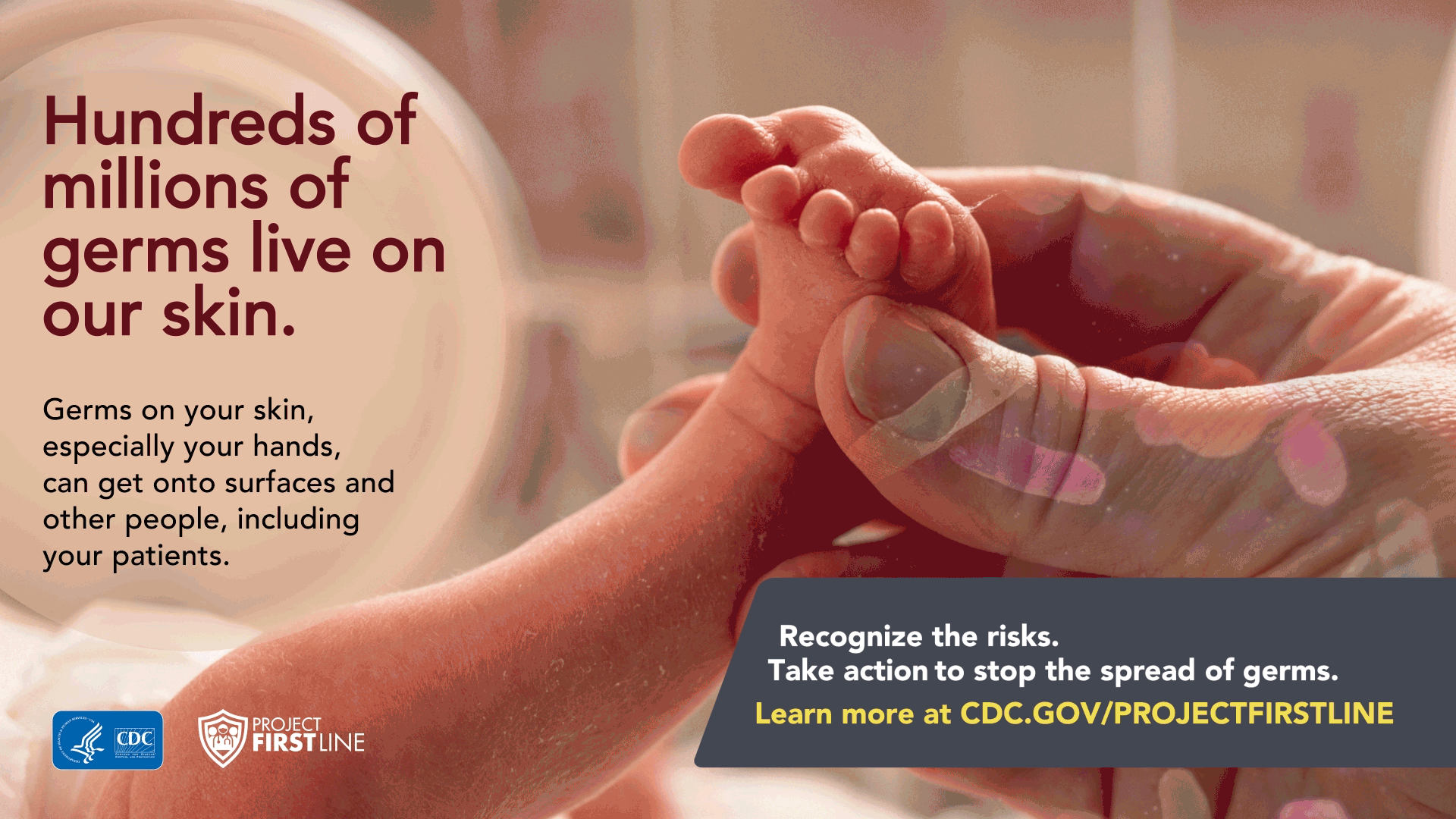 Germs on your skin, especially your hands, can get onto surfaces and other people, including your patients.