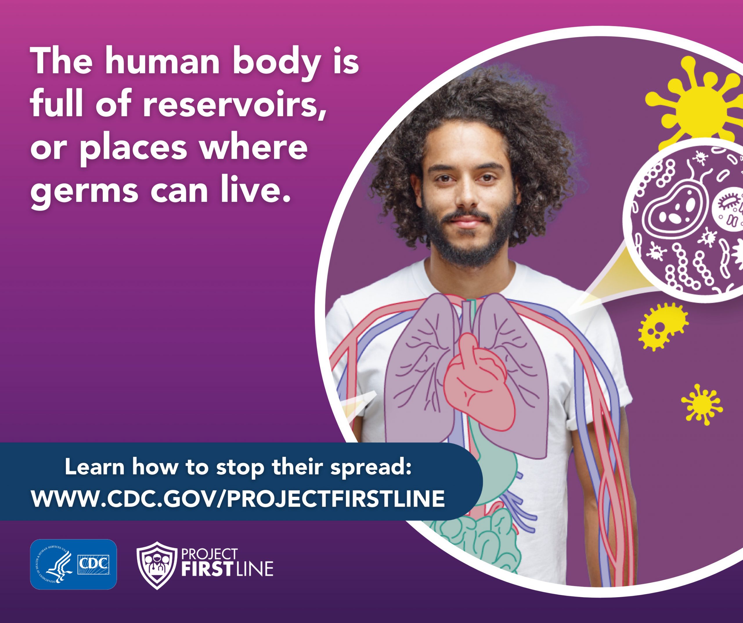 The human body is full of reservoirs, or places where germs can live.