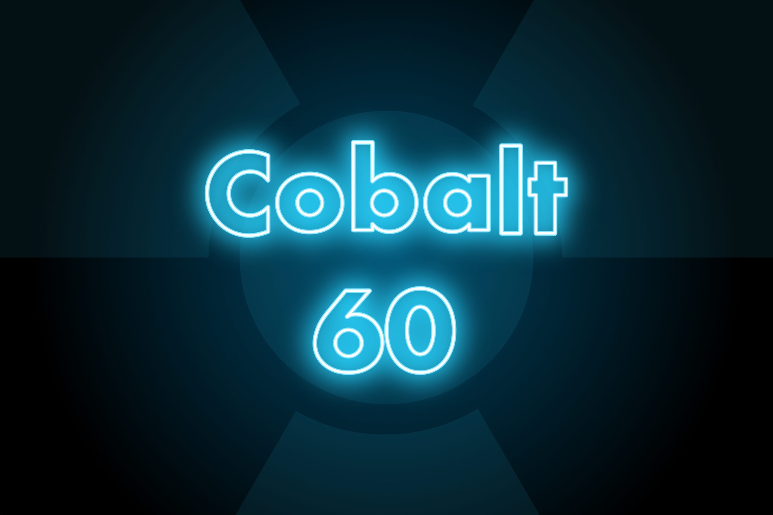 Cobalt 60 Graphic image 148 KB Graphic displaying the word "Cobalt 60" in neon blue font