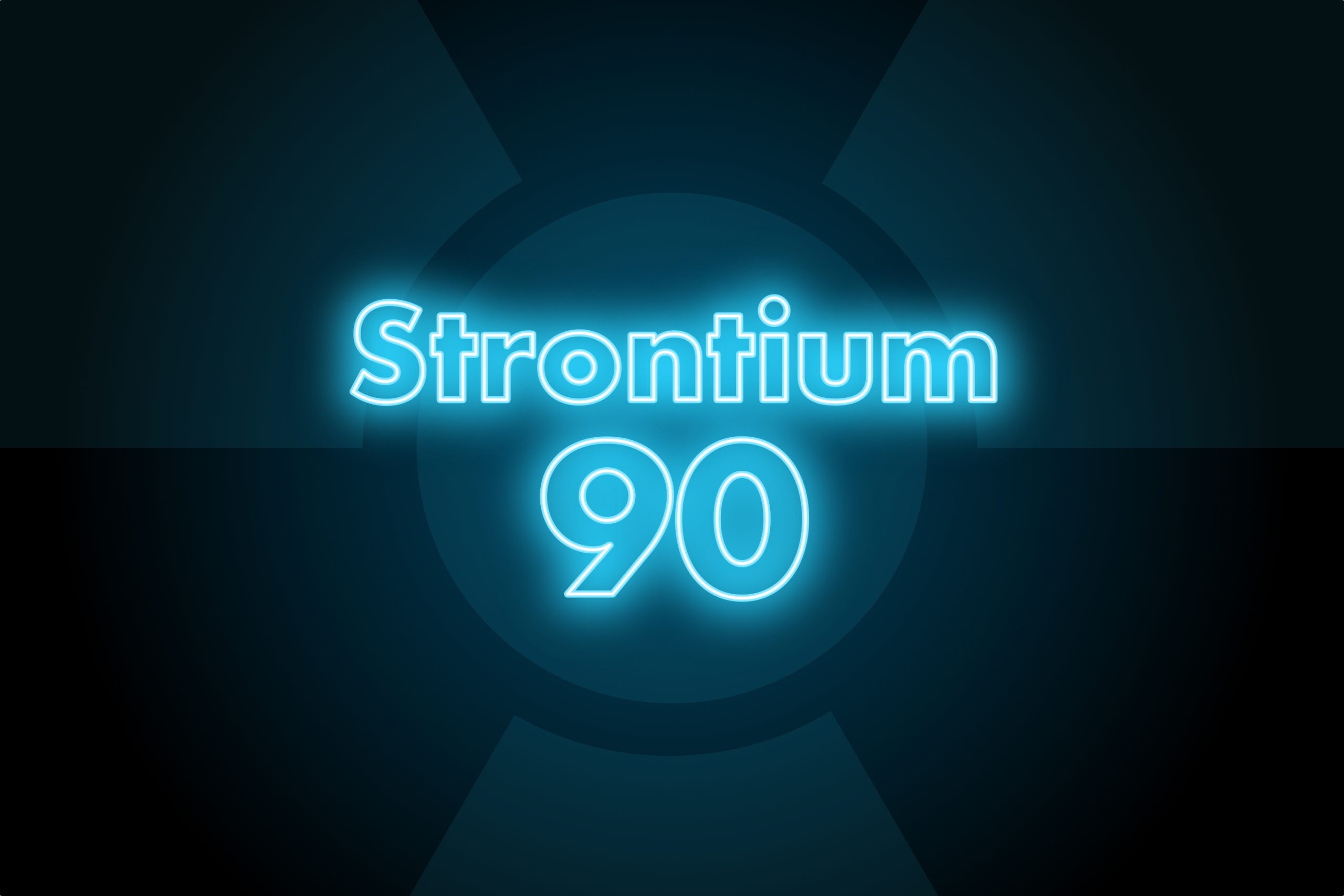 Strontium 90 Graphic image 141 KB Graphic displaying the word "Strontium 90" in neon blue font