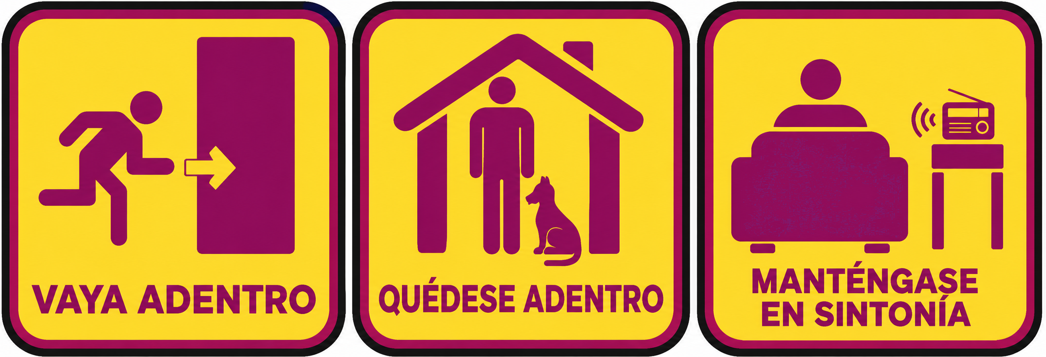 Gráfico: Vaya adentro. Quédese adentro. Manténgase en sintonía.