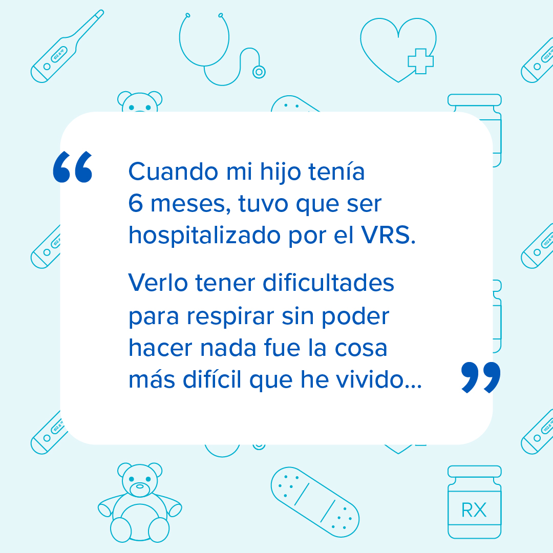 Gráfica para redes sociales que recomienda poner atención a los síntomas del VRS en los niños.