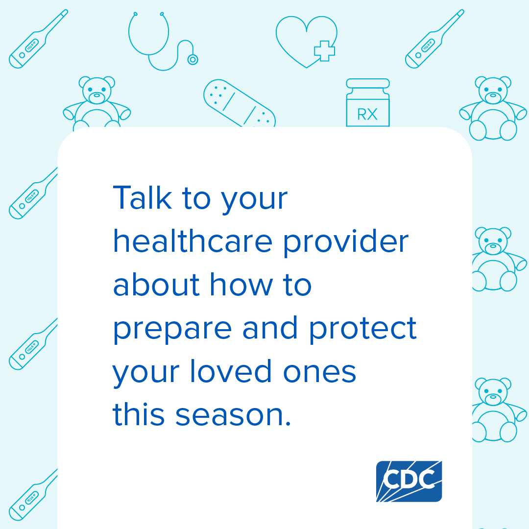 Graphic that says talk to HCP about protecting yourself and loved ones