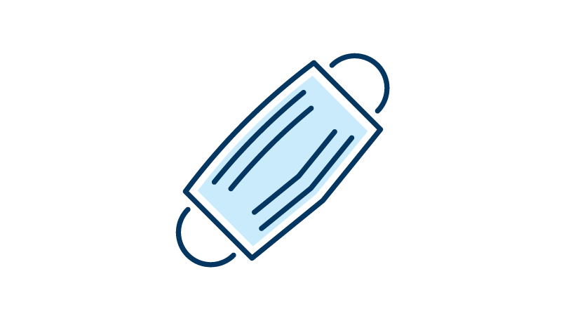 An illustration of a face mask.