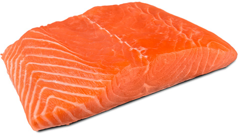 Raw fish on a white background