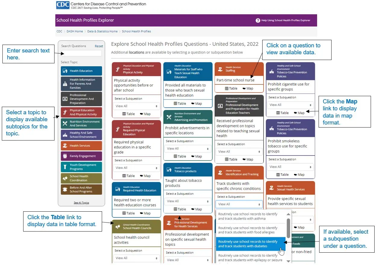 Numerous color-coded topics and questions populate the home page.