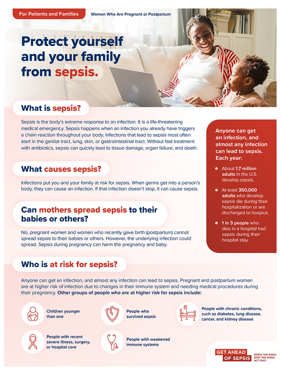 Women Who Are Pregnant or Postpartum: Protect Yourself and Your Family from Sepsis Thumb