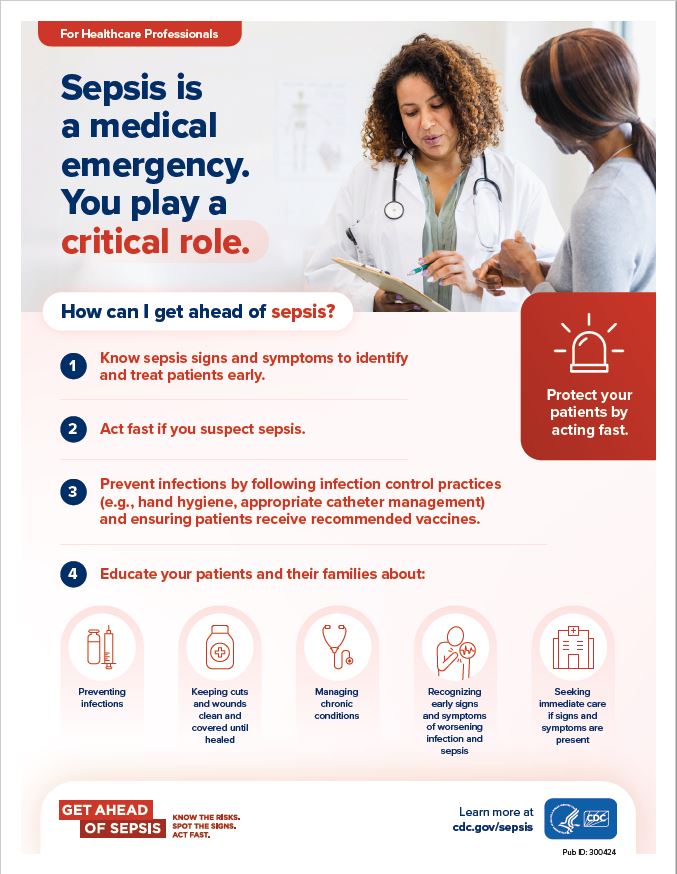 Protect Your Patients from Sepsis: 8..5 by 11 Poster Thumb Image