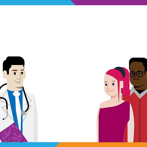 Animated GIF. Learn how 3 steps can prevent STIs. Talk. Test. Treat. STI Awareness Week.