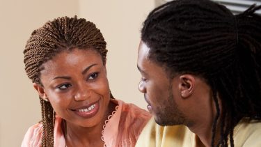 photo of couple in conversation