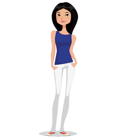 Illustration of young woman