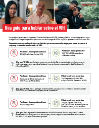 Una gu&iacute;a para hablar sobre el VIH