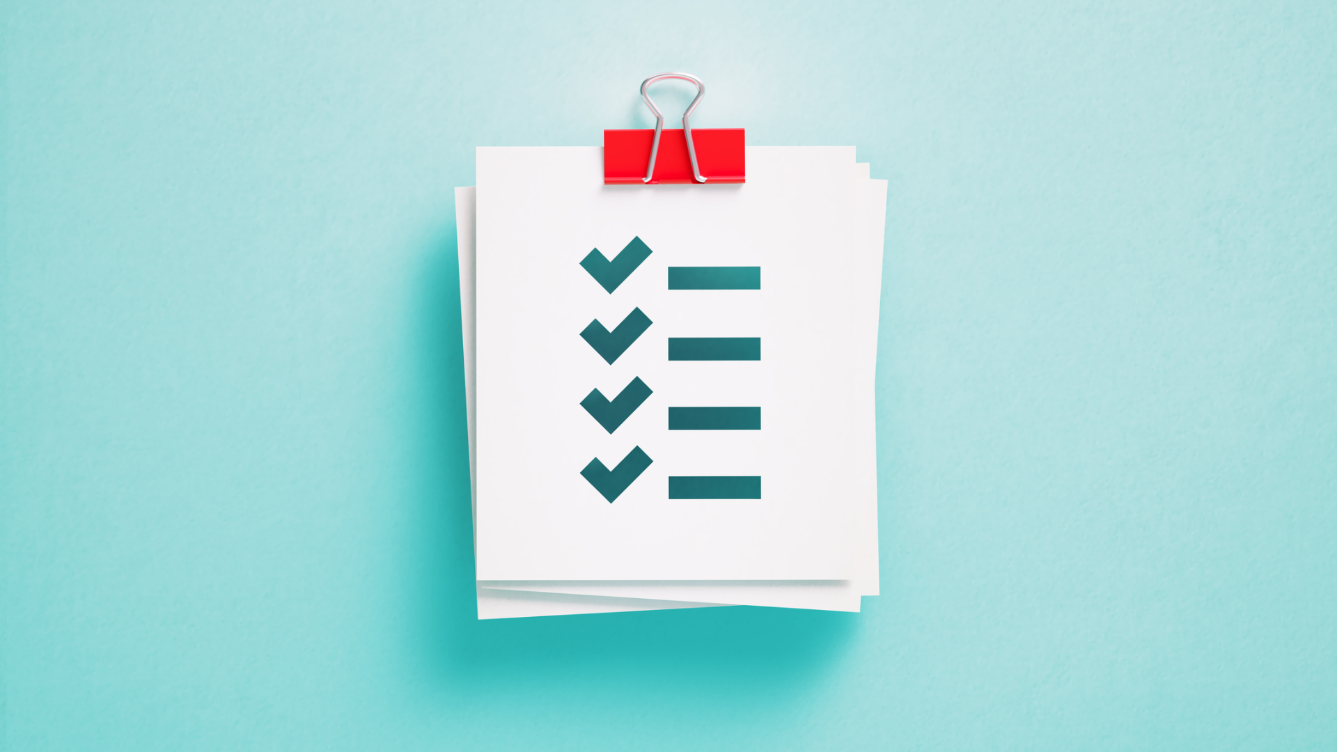 Graphic of checklist with four items checked off