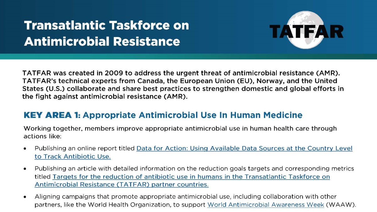 TATFAR Key Area 1 Human Medicine TATFAR Key Area 1 Human Medicine