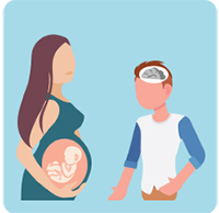 Mujer embarazada y ni&ntilde;o