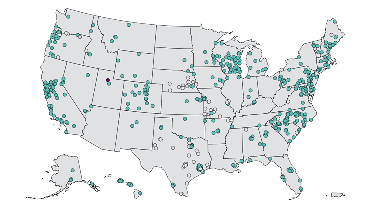 Thumbnail image of a US map showing recent detections of viruses across the country.