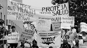 Protestors-Rayburn-House-2007-Washington-DC Protesters demonstrating in front of Rayburn House Office Building June 25, 2007 in Washington D.C.