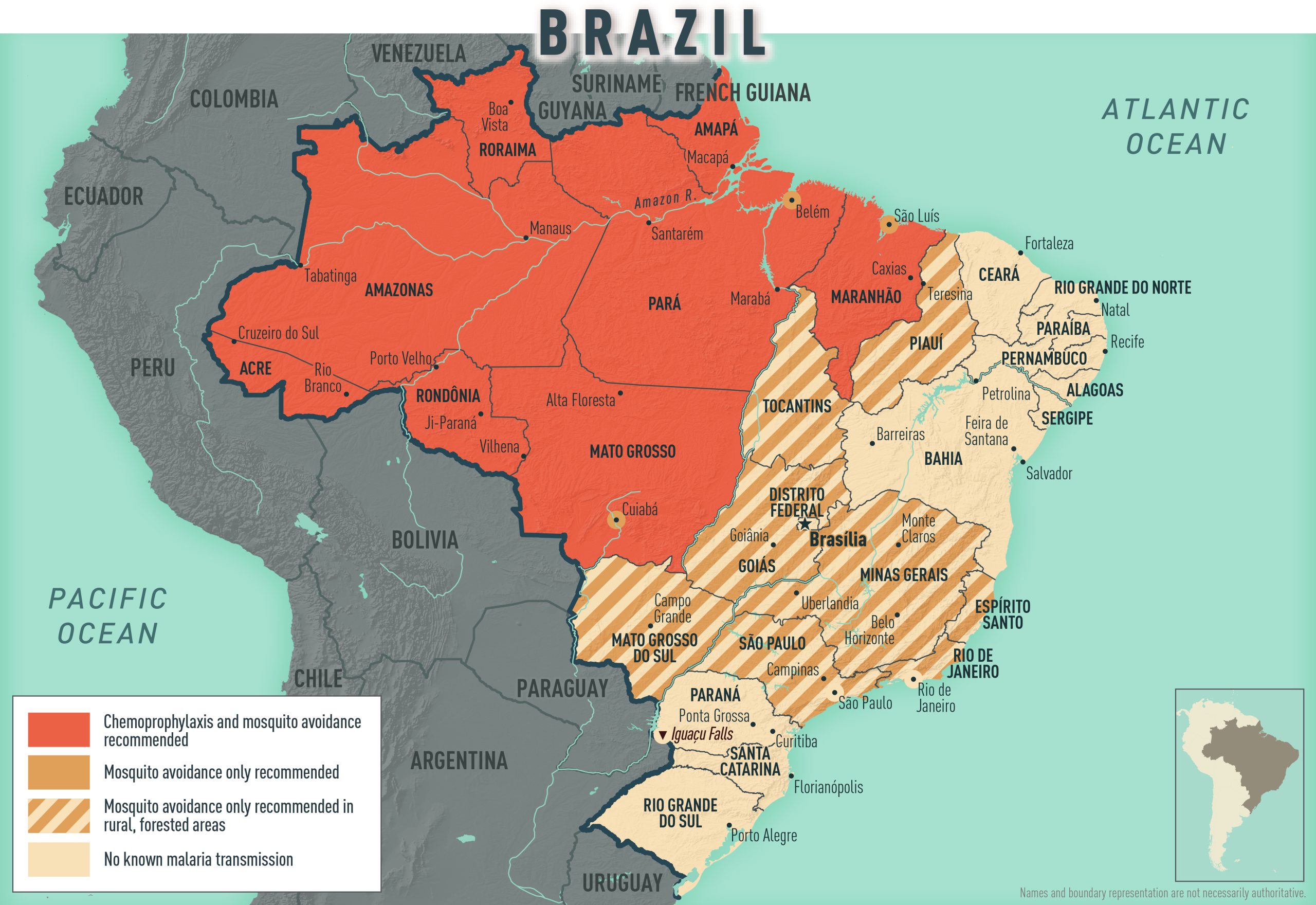 Map 1.5.18: Malaria prevention in Brazil