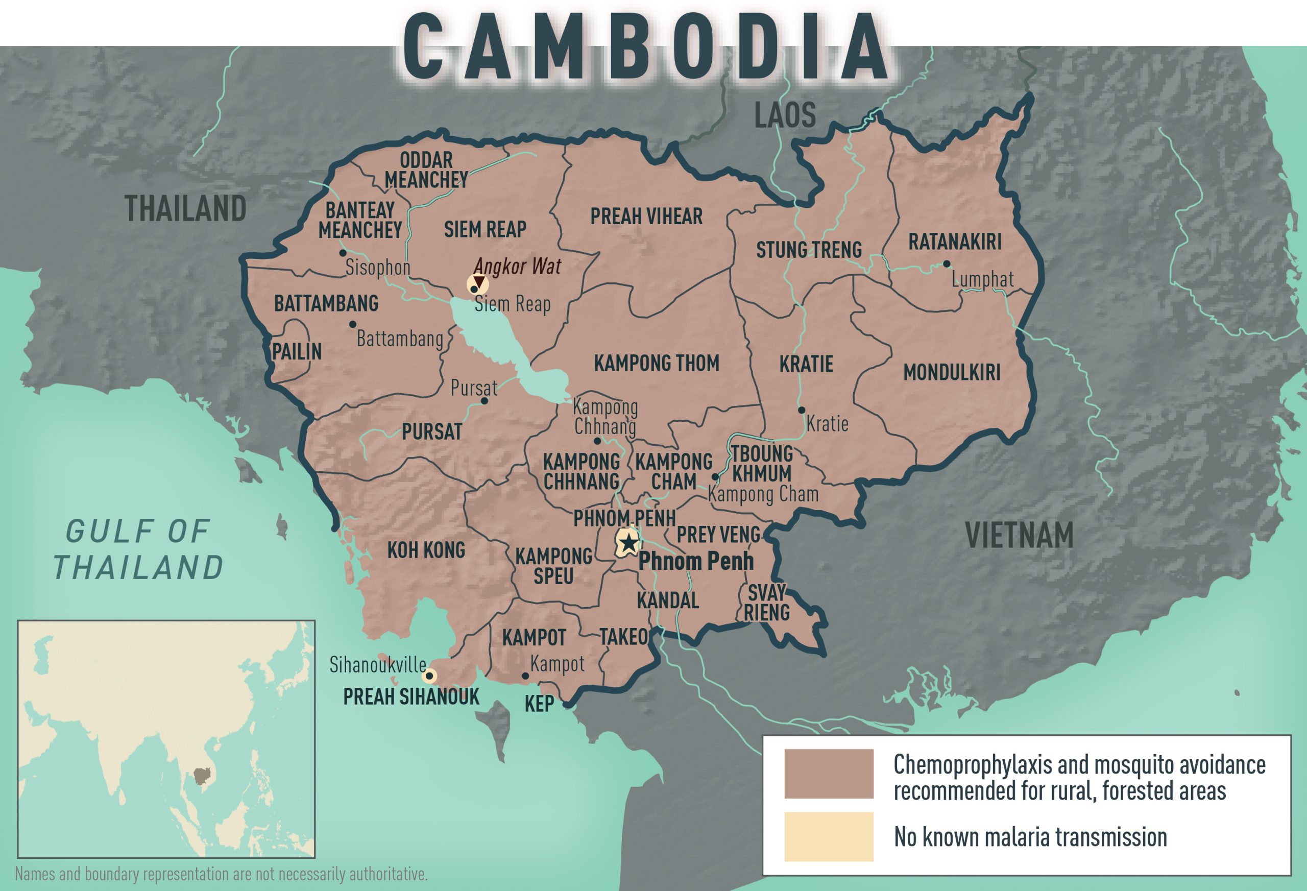 Map 1.5.19: Malaria prevention in Cambodia